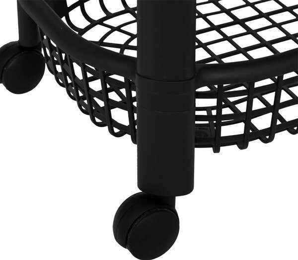 Τρόλεϊ/Ραφιέρα 4 Θέσεων (46.5x25.5x79) F-V Basket Trolley Black 189990A