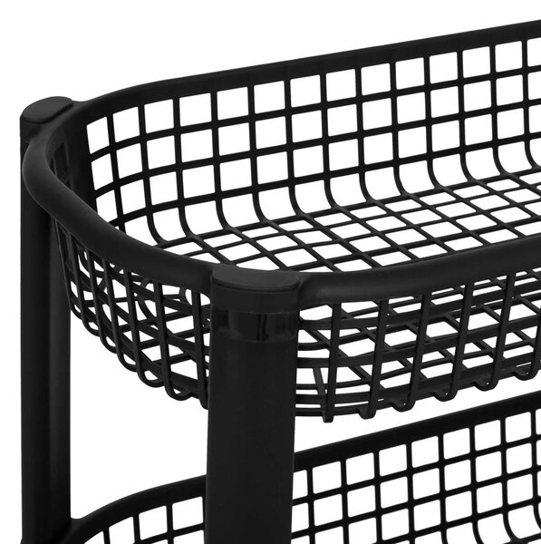 Τρόλεϊ/Ραφιέρα 4 Θέσεων (46.5x25.5x79) F-V Basket Trolley Black 189990A
