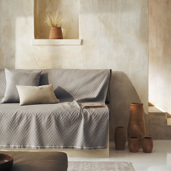 Ριχτάρι Πολυθρόνας (180x180) Gofis Home Ori Rock Grey 401/15