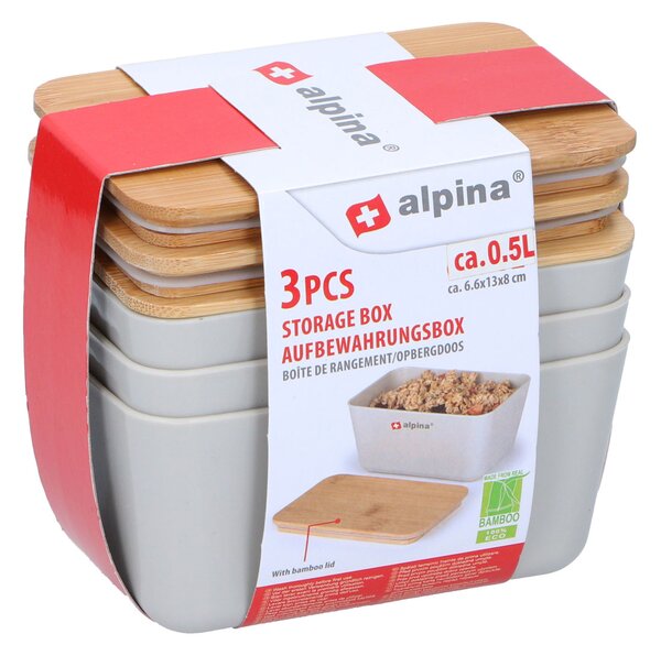 Δοχεία Αποθήκευσης 500ml (Σετ 3τμχ) Alpina 871125225151