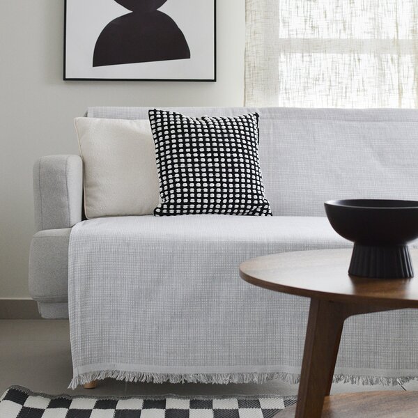 Ριχτάρι Καναπέ Τριθέσιου (180x300) Ravelia Quadro L.Grey