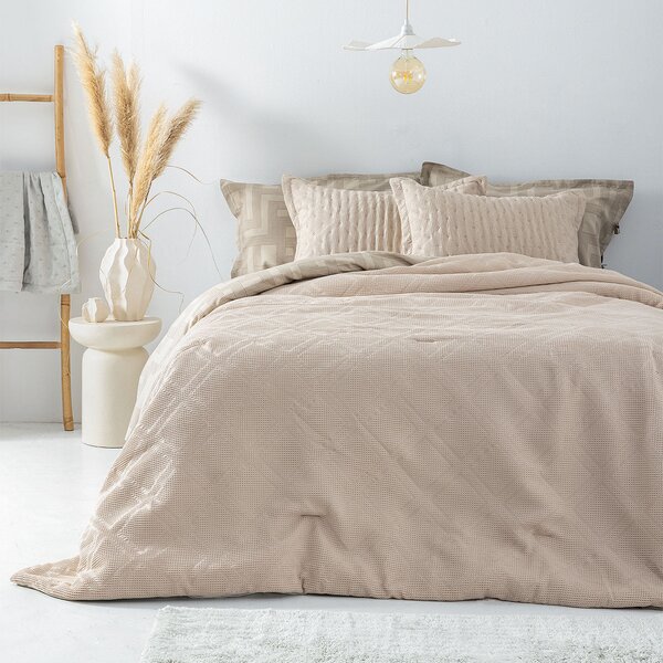 Κουβερλί Υπέρδιπλο (220x240) Palamaiki Alison Beige