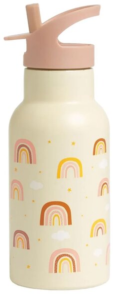 Παγούρι - Θερμός 350ml Με Καλαμάκι Α Little Lovely Company Rainbows