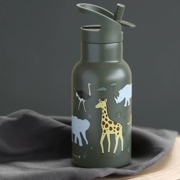 Παγούρι - Θερμός 350ml Με Καλαμάκι Α Little Lovely Company Savanna DBSSSA60