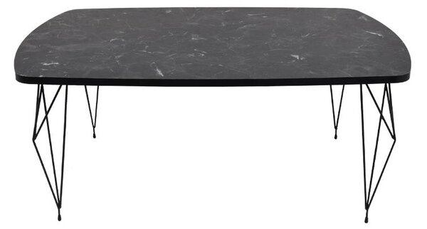 ΤΡΑΠΕΖΑΚΙ ΣΑΛΟΝΙΟΥ Diamond BLACK MARBLE 100x66x42εκ