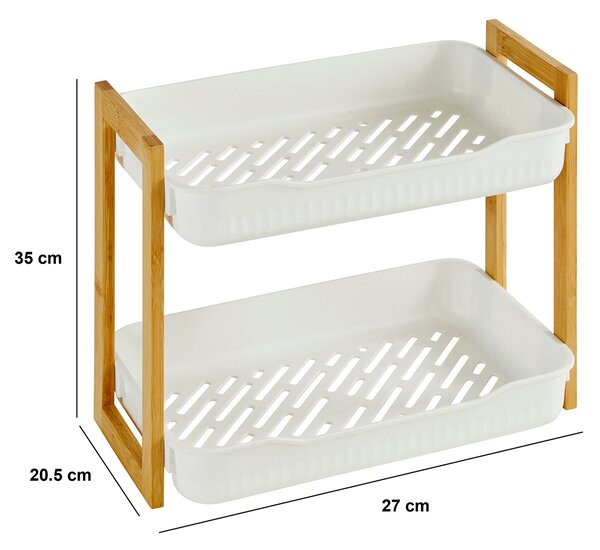 Ραφιέρα Μπάνιου Διπλή (27x20.5x35) F-V Natureo White 206970