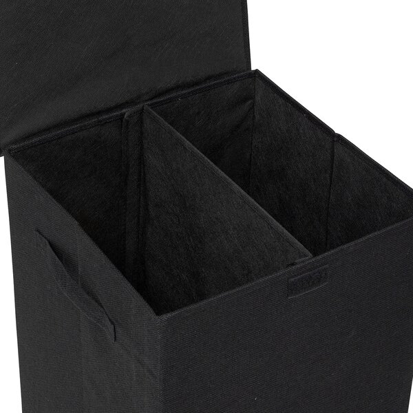 Καλάθι Απλύτων 2 Θέσεων 74Lit (37x36.5x60) F-V Colors Coal Black 206923J