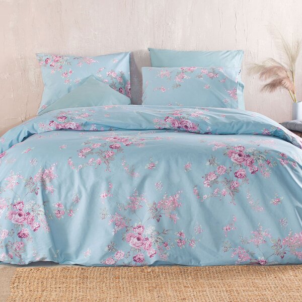 Σεντόνια King Size (Σετ) Rythmos Nova Springtime Blue