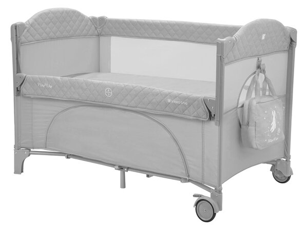 Παρκοκρέβατο 2 Θέσεων (0+ Μηνών/Έως 15kg) Kikka Boo Milky Way Grey 2023