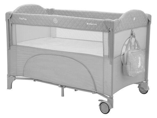 Παρκοκρέβατο 2 Θέσεων (0+ Μηνών/Έως 15kg) Kikka Boo Milky Way Grey 2023