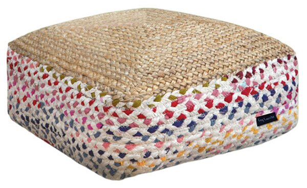Πουφ (50x50x25) Guy Laroche Boho Multi
