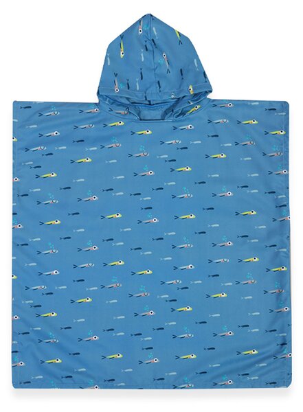 Παιδικό Πόντσο (65x65) Nef-Nef Homeware Fish Team Blue