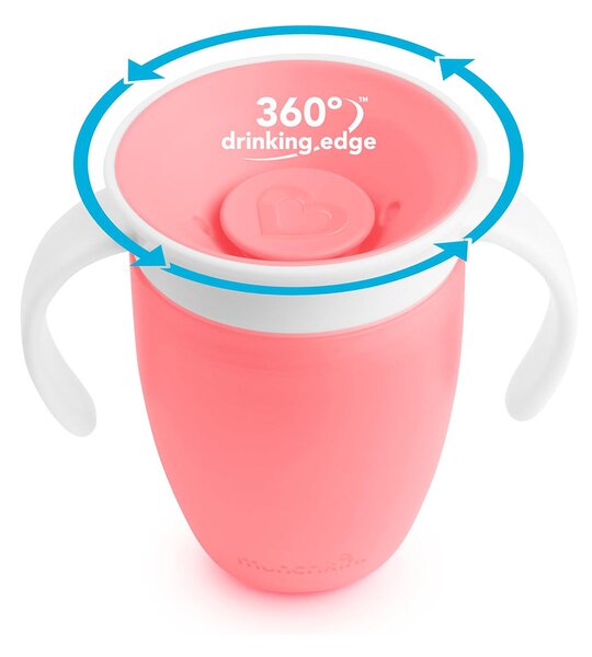 Ποτήρι Εκπαιδευτικό 207ml Munchkin Miracle 360 Pink