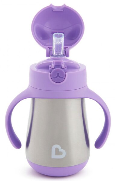 Παγούρι - Θερμός 237ml Με Καλαμάκι Munchkin Cool Cat Purple