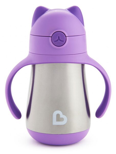 Παγούρι - Θερμός 237ml Με Καλαμάκι Munchkin Cool Cat Purple