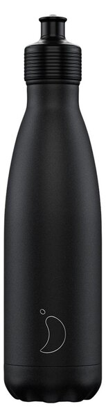 Μπουκάλι Θερμός 500ml Chilly's Με Sport Πώμα Black