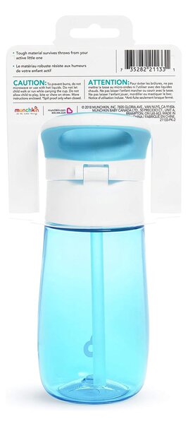 Παγούρι 355ml Με Καλαμάκι Munchkin Flip & Go Blue