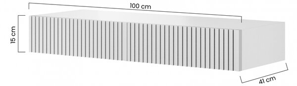 Γραφείο επιτοίχιο Niki 100x15x41cm Λευκό Ματ - BOG4589