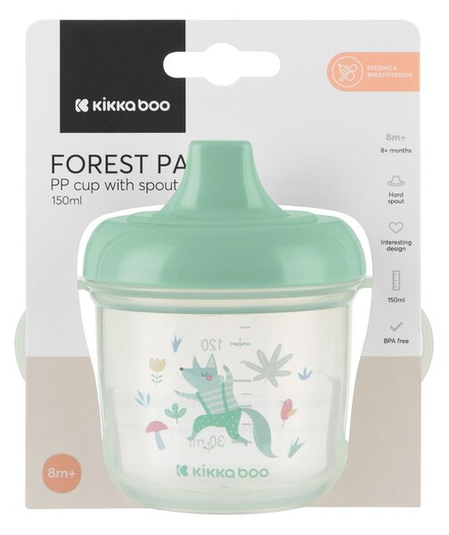 Ποτήρι Εκπαιδευτικό 150ml Kikka Boo Forest Party Mint