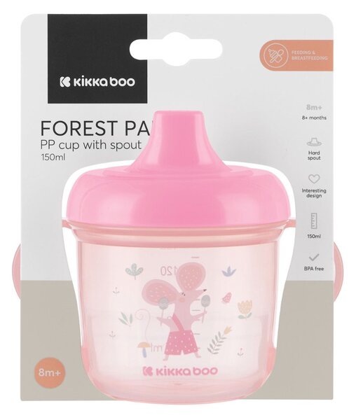 Ποτήρι Εκπαιδευτικό 150ml Kikka Boo Forest Party Pink