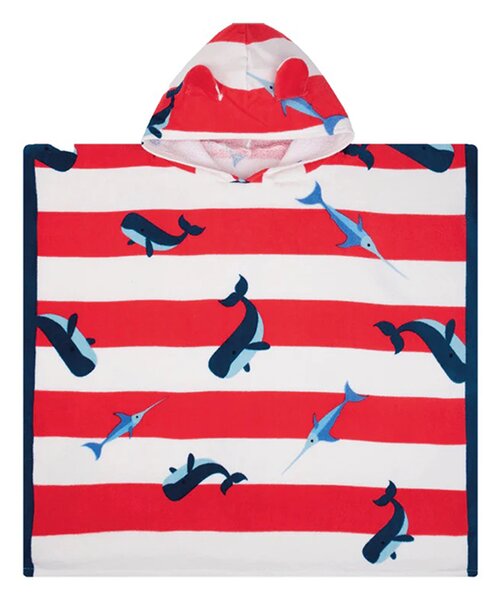 Παιδικό Πόντσο Swim Essentials Whale Red