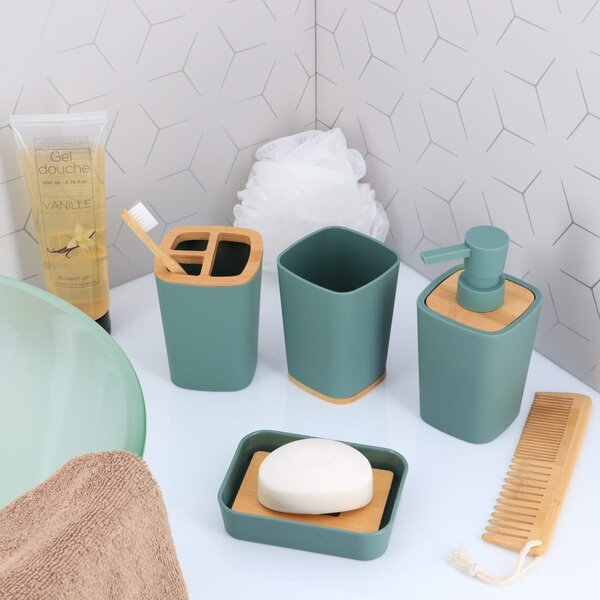 Dispenser Μπάνιου 380ml (7.5x7.5x15.5) T-D Rubber Green 62110144