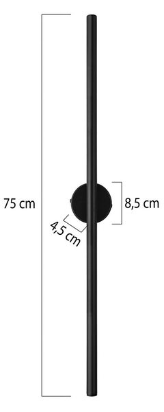 Απλίκα Τοίχου LED Heronia Line Black 01-0425