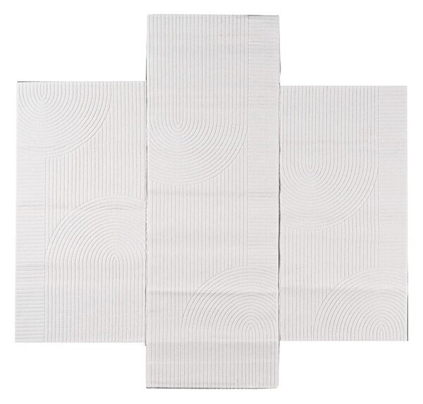 Χαλιά Κρεβατοκάμαρας (Σετ 3τμχ) Pierre Cardin Loft 16 White