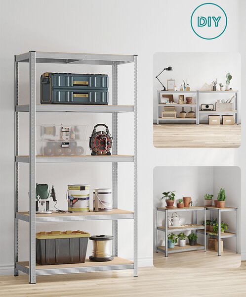 Μεταλλική Ραφιέρα Δαπέδου 5 Θέσεων (100x50x200) Songmics GLR050E01