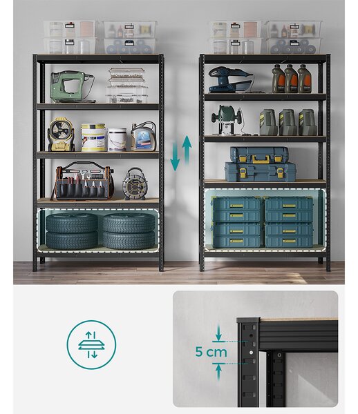 Μεταλλική Ραφιέρα Δαπέδου 5 Θέσεων (120x60x200) Songmics GLR060B01