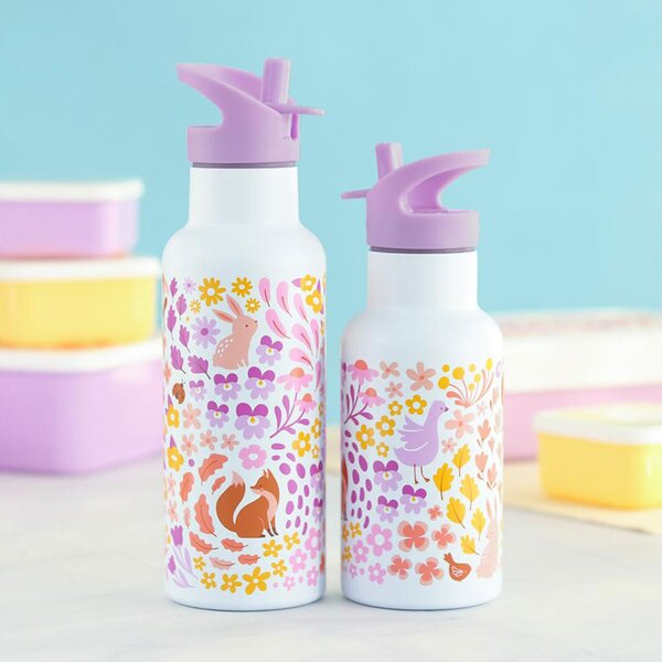 Παγούρι - Θερμός 350ml Με Καλαμάκι Α Little Lovely Company Fower Garden DBSSFG89