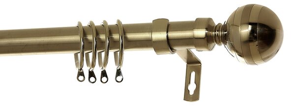 Κουρτινόξυλο Φ28mm Μονό Επεκτεινόμενο 140-240cm Με Άκρα Grace Bronze 998162