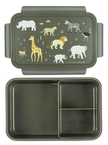 Φαγητοδοχείο Με Χωρίσματα 1.2lt (22x14.5x7) Α Little Lovely Company Savanna BBSAGR65