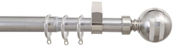 Κουρτινόξυλο Φ28mm Μονό Επεκτεινόμενο 140-240cm Με Άκρα Grace Chrome 998161