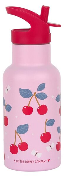 Παγούρι - Θερμός 350ml Με Καλαμάκι Α Little Lovely Company Cherries DBSSCH88