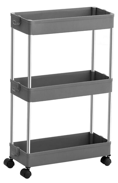 Τρόλεϊ/Ραφιέρα 3 Θέσεων (42x13.5x61) Songmics KSC007G01