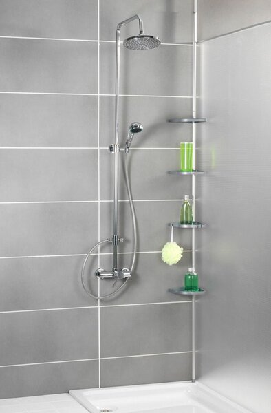Γωνιακή Ραφιέρα Μπάνιου Τηλεσκοπική Wenko Easy Grey 3208011100