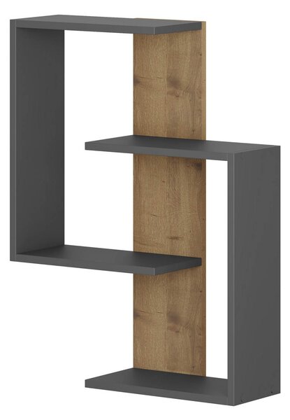 Βιβλιοθήκη Τοίχου 3 Θέσεων (64x22x85) A-G Paranoid 776HMS1630 Anthracite/D.Oak