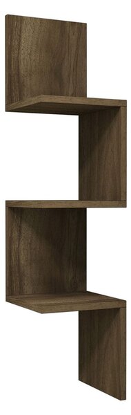 Γωνιακή Βιβλιοθήκη Τοίχου 3 Θέσεων (25x25x105.4) A-G Zikzak 835PUQ1634 Walnut