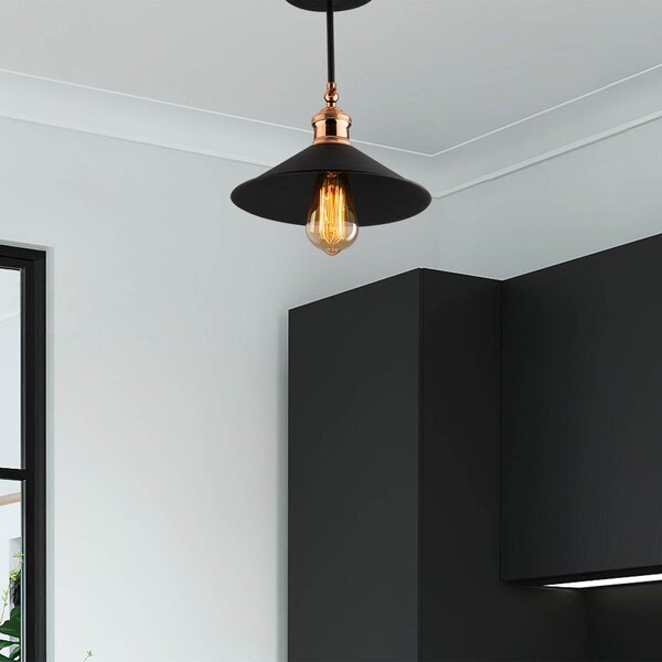 Φωτιστικό Οροφής Μονόφωτο A-G Berceste 525NOR1298 Black