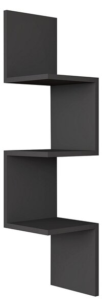 Γωνιακή Βιβλιοθήκη Τοίχου 3 Θέσεων (25x25x105.4) A-G Zikzak 835PUQ1669 Anthracite