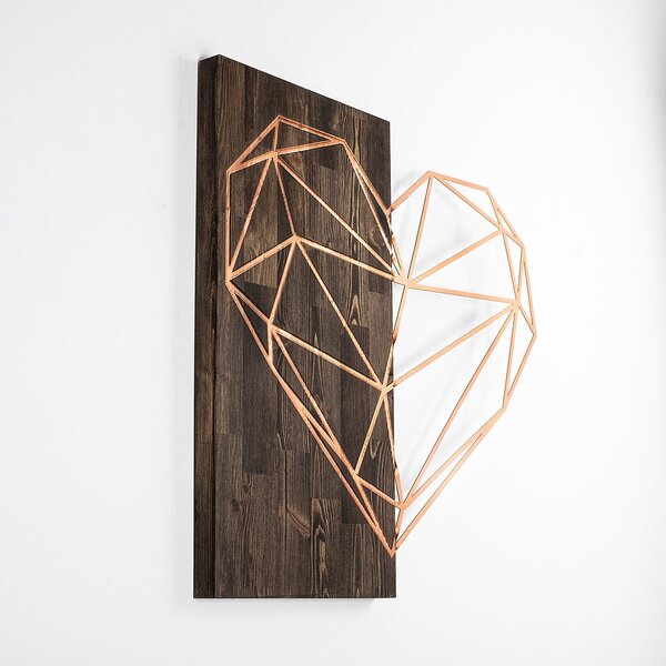 Διακοσμητικό Τοίχου (58x58) A-G Heart Copper 899SKL2240
