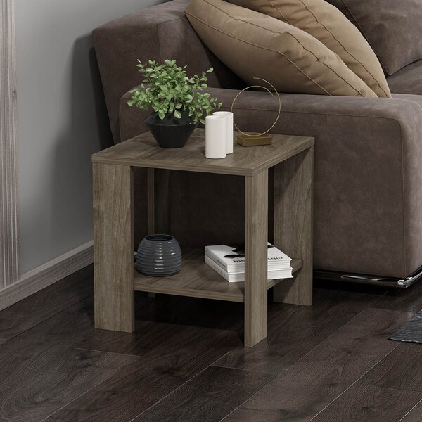Βοηθητικό Τραπεζάκι (40x40x42) A-G Midi Yan 362ANT1108 Walnut