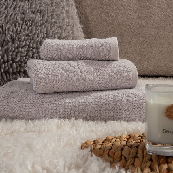 Πετσέτα Χεριών (30x50) Nef-Nef Homeware Premium Margot Grey 550gsm