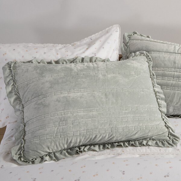 Ζεύγος Μαξιλαροθήκες (52x72) Nef-Nef Homeware Elements Sirion Mint Grey