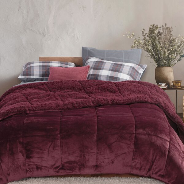 Κουβερτοπάπλωμα Μονό (160x220) Nef-Nef Homeware Singular Bordo