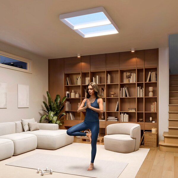 Philips Φωτιστικό οροφής SKYLIGHT VITA UP, 68x45 εκ., λευκό, CCT, IP44, ρυθμιζόμενος, Λευκό, Σαλόνι / τραπεζαρία, Πλαστικό, σύγχρονο