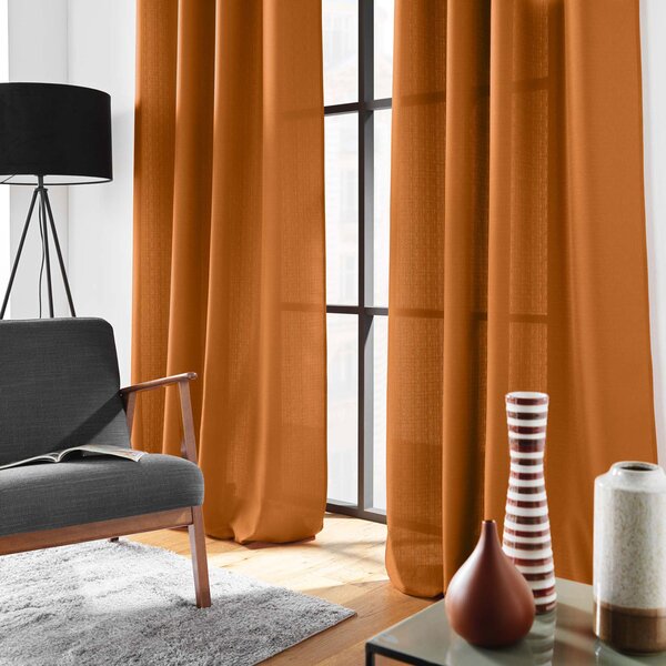 Κουρτίνα (140x260) Με Τρουκς L-C Soline Camel Brown 1612682