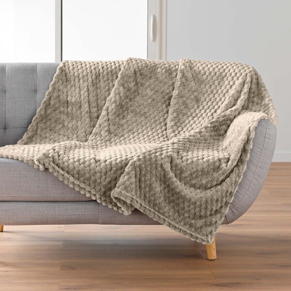Κουβέρτα Καναπέ Fleece (125x150) L-C Mini Frosty Taupe 1612812