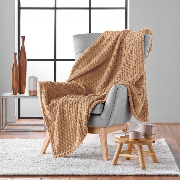 Κουβέρτα Καναπέ Fleece (125x150) L-C Mini Frosty Camel 1612816